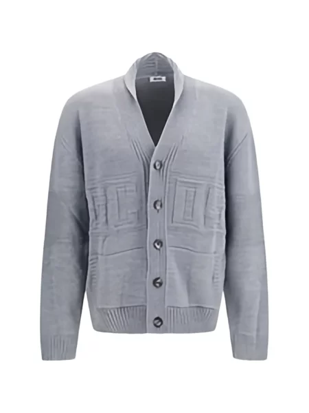 Gulerat cardigan Gcds cu autograf gri