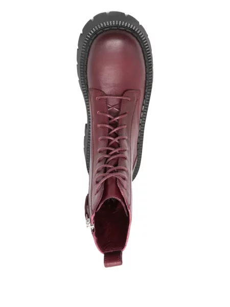 Botine Vic Matié din piele cu platformă violet