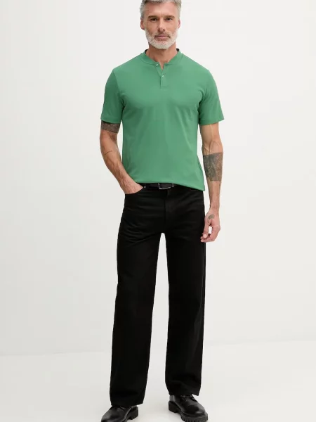 United Colors of Benetton polo tričko pánske s bavlnou zelená