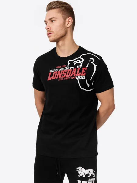 LONSDALE Majica WALKLEY' črna