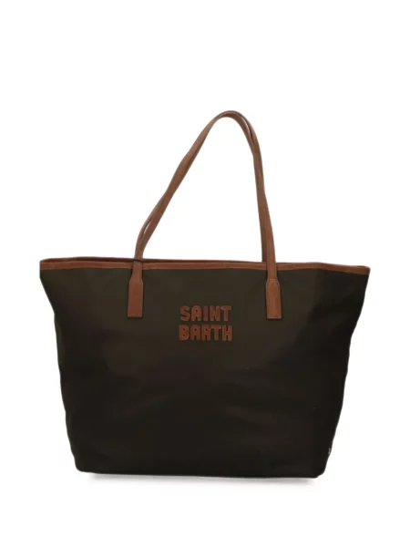 Geantă shopper Mc2 Saint Barth cu aplicații maro