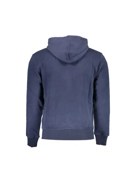 Lniana bluza z kapturem La Martina niebieska
