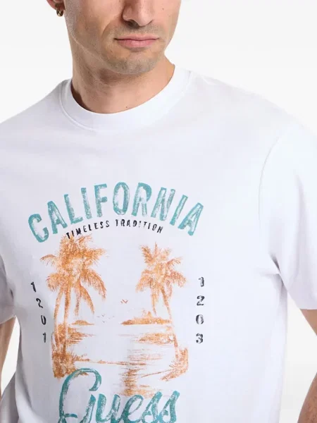 Tricou Guess cu imagine alb