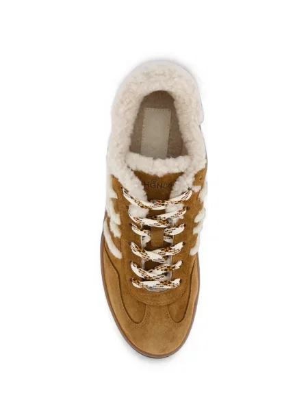 Sneakerși Hogan din piele de oaie maro