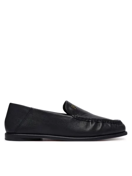 Tommy Hilfiger Loaferke Leather Ruched Toe Loafers črna