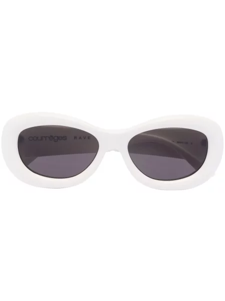 Ochelari de soare ovali Courreges alb