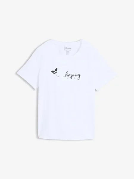 T-shirt z czystej bawełny biała