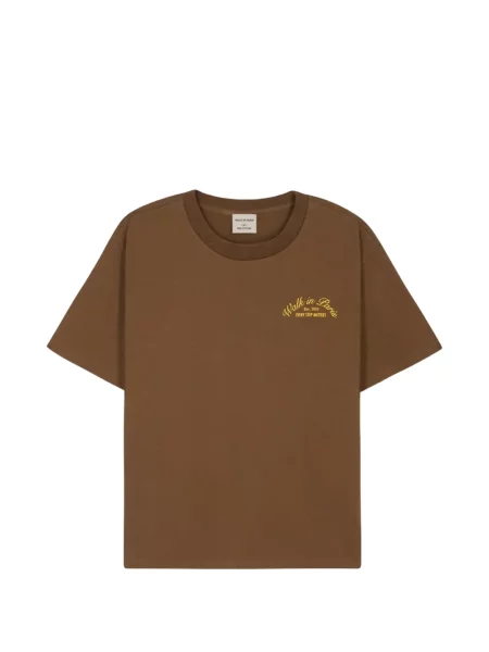 Tricou Walk In Paris cu imagine maro