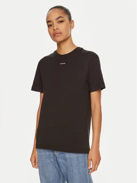 Calvin Klein Marškinėliai Nano Logo juoda