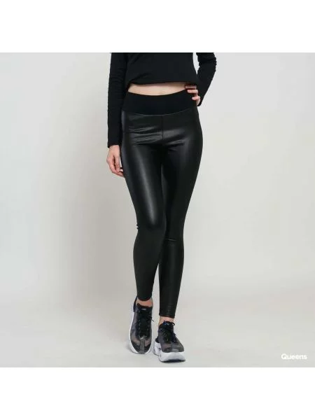 Клинове Urban Classics Ladies Faux Leather High Waist Leggings Black S черно