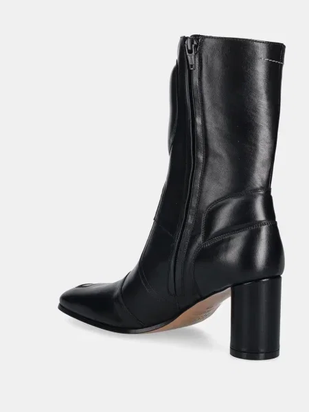 Kožené kotníkové boty Maison Margiela černé