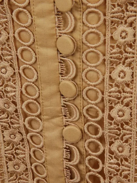 Krajkové oblekové midi šaty Charo Ruiz Ibiza žluté