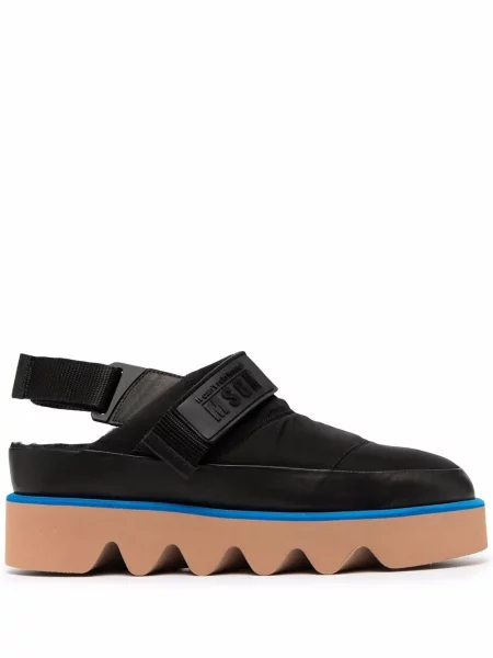 Papuci tip mules Msgm cu platformă negru