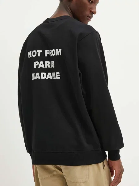 Drôle de Monsieur bluza z nadrukiem Le Sweatshirt Slogan czarny