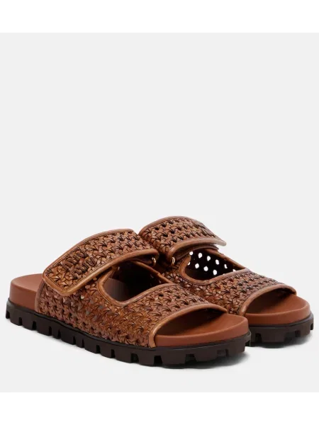 Sandale Miu Miu din piele maro