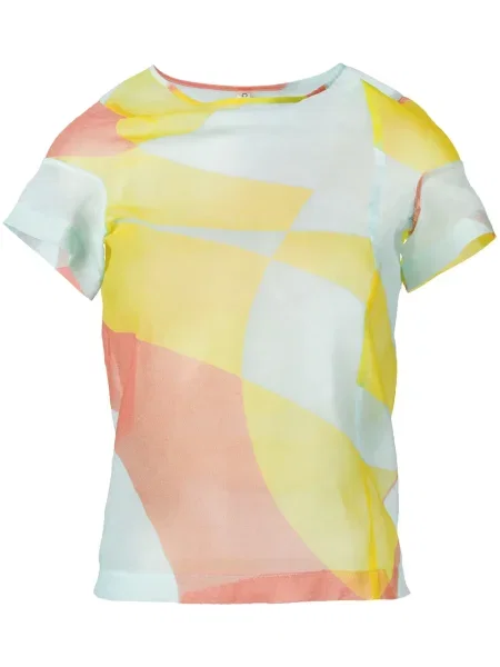 Průsvitný top Comme Des Garçons Pre-owned s potiskem modrý