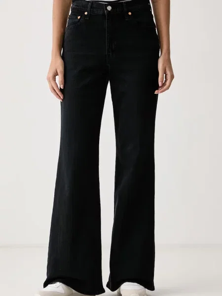 Levi's blugi flared pentru femei RIBCAGE FLARE negru