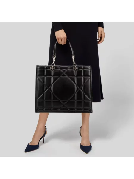 Shopperka Dior skórzana czarna