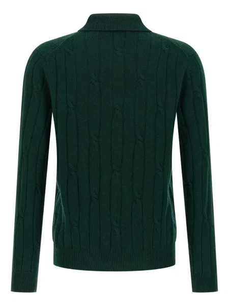 Tricou polo Zanone tricotate verde