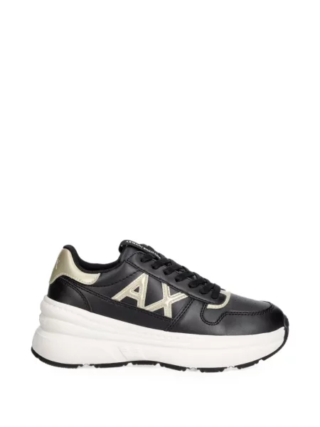Sneakerși Armani Exchange chunky cu autograf negru