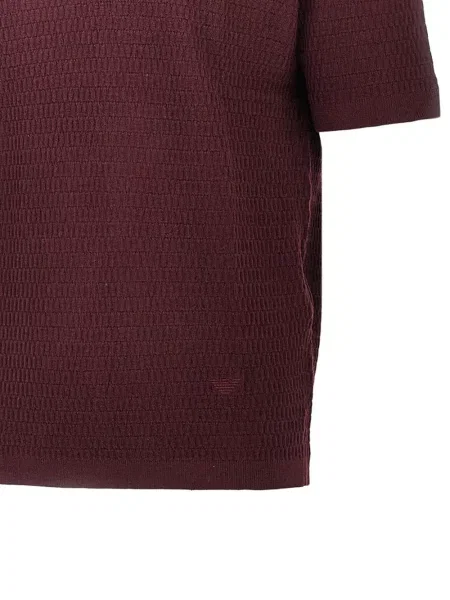 Къс пуловер Emporio Armani червено