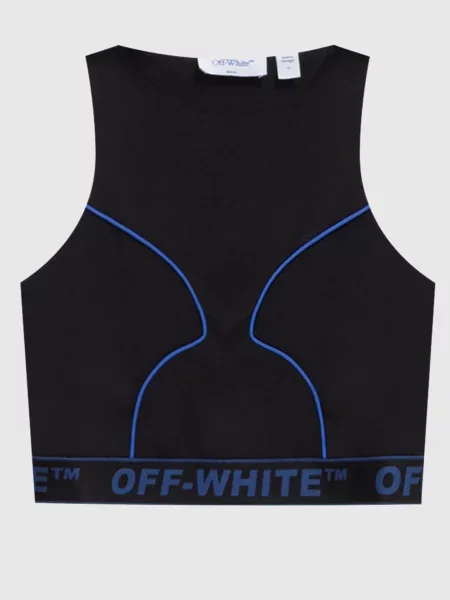Топ з візерунком логотипа Off-white чорний
