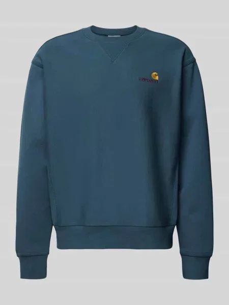 Bluza z wyhaftowanym logo Carhartt Work In Progress błękitna