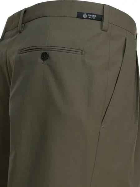 Pantaloni Prada plisate verde