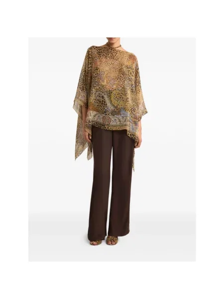 Kurtka Etro z wzorem paisley brązowa