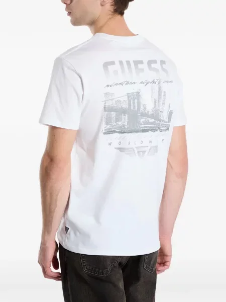 Tricou Guess cu imagine alb