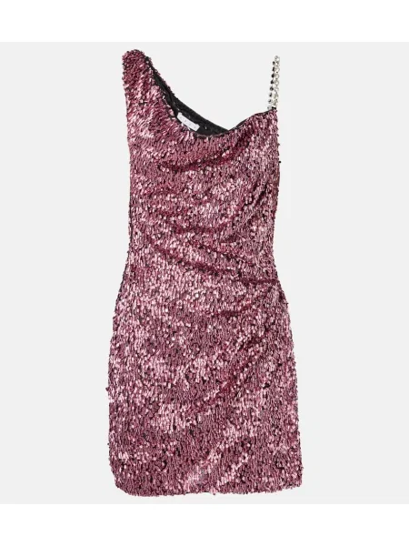 Šaty Area na jedno rameno ružová