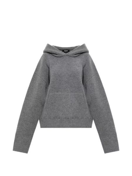 Hanorac cu glugă Dsquared2 cu broderie gri