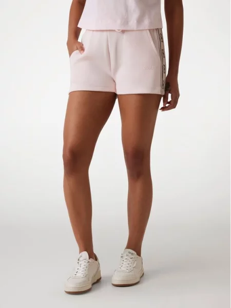Guess Kratke hlače Short Fit ružičasta