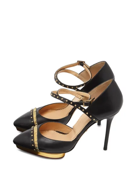 Pantofi cu toc Charlotte Olympia cu tepi negru
