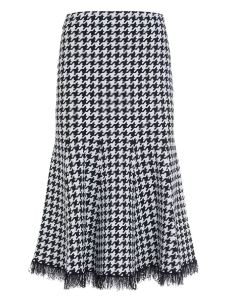 Spódnica midi Alexander Mcqueen w pepitkę czarna