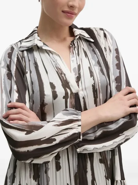 Rochie mini Sandro Ferrone cu imagine cu imprimeu abstract de costum alb