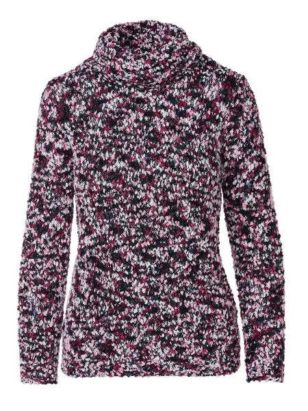 KOROSHI Pulover verde petrol / roz zmeură / roz deschis alb