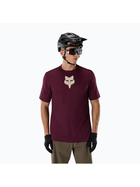 Tricou de ciclism pentru bărbați Fox Racing Ranger Fox Head SS dark maroon