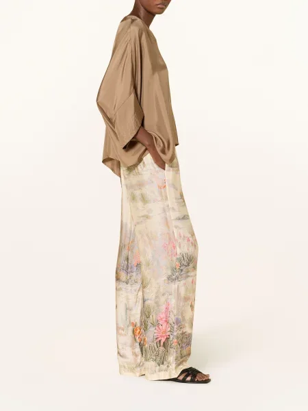Riani Spodnie Marlene Z Satyny beige beżowe