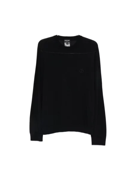 Sweter Giorgio Armani wełniany niebieski