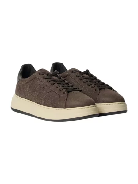 Sneakersy Woolrich skórzane brązowe