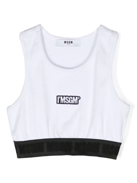 Top dziecięcy Msgm biały