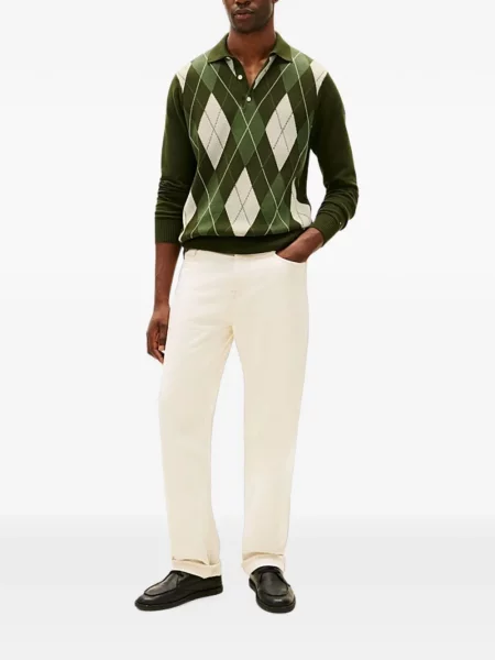 Μακρύς polo Tommy Hilfiger argyle πράσινο