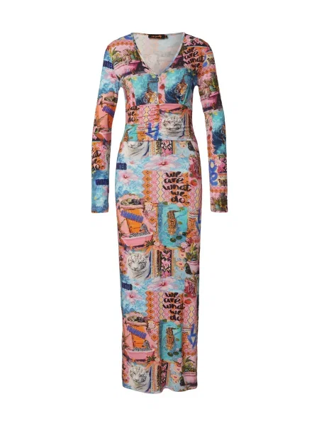 Miss goodlife Obleka Tiger's Dream / svetlo / oranžna / roza modra