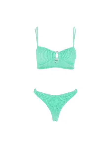 Lniany bikini Hunza G zielony