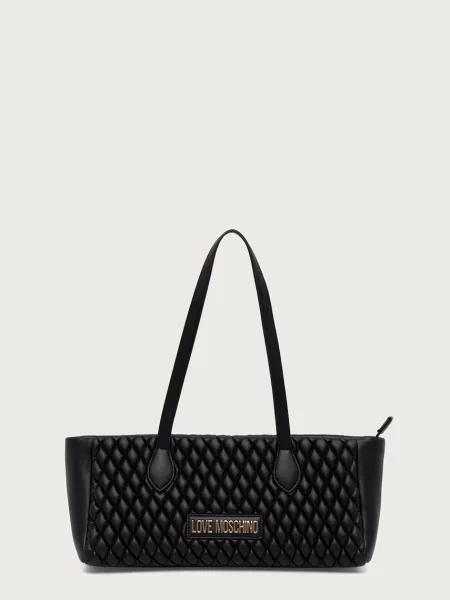 Love Moschino geantă baguette pentru femei cu imitație de piele negru