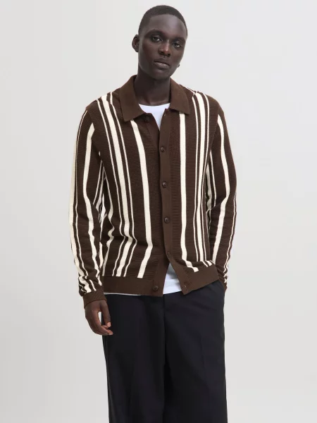 JACK & JONES Kardigán JPRBLADEVIN krémová hnedá