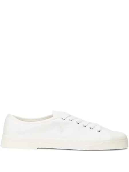 Dzianinowe sneakersy Polo Ralph Lauren do biegania sznurowane białe