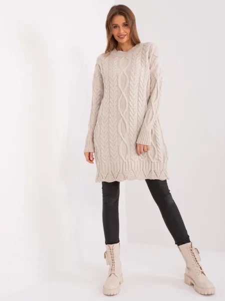 Rochie Fashionhunters tricotate de costum bej