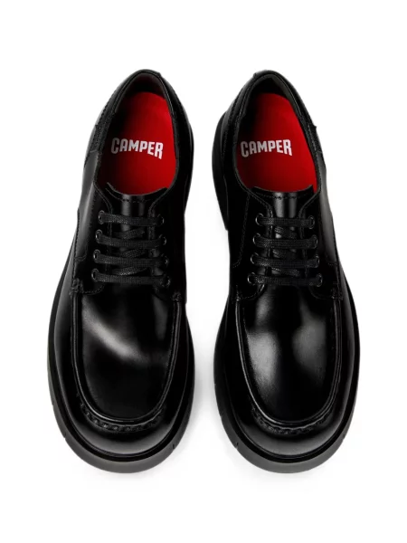 Pantofi Camper cu șireturi din piele negru